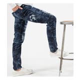 LUDIレーザーR加工ストレッチデニムパンツ Indigo ストレートデニムパンツ | SILVER BULLET | 詳細画像8