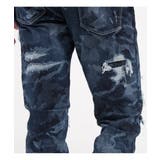 LUDIレーザーR加工ストレッチデニムパンツ Indigo ストレートデニムパンツ | SILVER BULLET | 詳細画像10