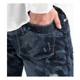 LUDIレーザーR加工ストレッチデニムパンツ Indigo ストレートデニムパンツ | SILVER BULLET | 詳細画像12