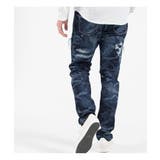 LUDIレーザーR加工ストレッチデニムパンツ Indigo ストレートデニムパンツ | SILVER BULLET | 詳細画像13