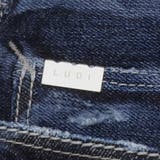 LUDIレーザーR加工ストレッチデニムパンツ Indigo ストレートデニムパンツ | SILVER BULLET | 詳細画像15