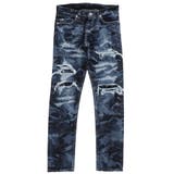 LUDIレーザーR加工ストレッチデニムパンツ Indigo ストレートデニムパンツ | SILVER BULLET | 詳細画像2