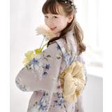 8.ecru pink flower(kids) | キッズ浴衣 子供 3点セット | Dita
