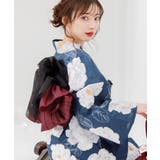 1.涼風の藍紺牡丹 | 浴衣 セット レディース | Dita