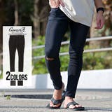 デニムパンツ メンズ CavariA【キャバリア】シンプルダメージブラックデニム… | SILVER BULLET | 詳細画像1