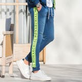 CavariA ジャガードロゴテープ貼付けカットデニムパンツ スウェットパンツ | SILVER BULLET | 詳細画像7