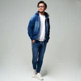 CavariA ジャガードロゴテープ貼付けカットデニムパンツ スウェットパンツ | SILVER BULLET | 詳細画像12