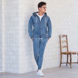 CavariA ジャガードロゴテープ貼付けカットデニムパンツ スウェットパンツ | SILVER BULLET | 詳細画像14