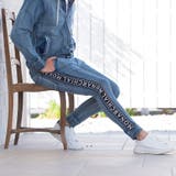 CavariA ジャガードロゴテープ貼付けカットデニムパンツ スウェットパンツ | SILVER BULLET | 詳細画像15