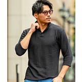 BLK×CHA(ブラック×チャコール) | ポロシャツ メンズ 7分袖 | SILVER BULLET