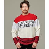 4-3(RED/レッド) | ニット メンズ 長袖 | SILVER BULLET