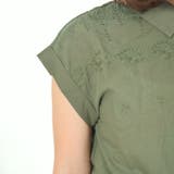 コットン肩刺繍前結びシャツ ブラウス 半袖 | s.i.p | 詳細画像5 