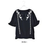 麻風ポリ刺繍レースアップブラウス/プルオーバー | s.i.p | 詳細画像11