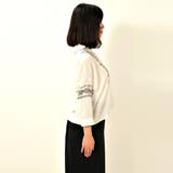 エステルビエラクロスステッチ刺繍スキッパーシャツ/ブラウス | s.i.p | 詳細画像6