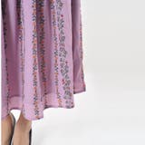 花柄ストライプ共リングベルト付きギャザースカート/ミディー丈 | s.i.p | 詳細画像7 