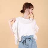 袖刺繍Tシャツ/カットソー | s.i.p | 詳細画像1