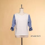 スカラップ刺繍キャンディースリーブ切り替えTシャツ/カットソー | s.i.p | 詳細画像10