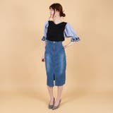 スカラップ刺繍キャンディースリーブ切り替えTシャツ/カットソー | s.i.p | 詳細画像2