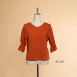 スカラップ刺繍キャンディースリーブ切り替えTシャツ/カットソー | s.i.p | 詳細画像8