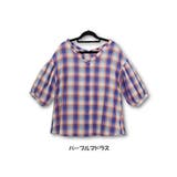 TC先染めチェック衿タック2WAYブラウス/前開き | s.i.p | 詳細画像12 