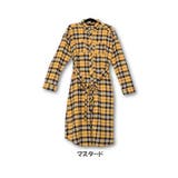 ネル起毛チェック柄共ベルト付きシャツワンピース | s.i.p | 詳細画像8