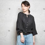 ブラック | レーヨンレースたたきつけドルマンスリーブブラウス/カーディガン | s.i.p