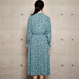 デシン小花柄ウエストゴム前開きワンピース/ロングカーディガン | s.i.p | 詳細画像4