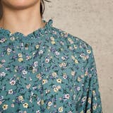 デシン小花柄ウエストゴム前開きワンピース/ロングカーディガン | s.i.p | 詳細画像5