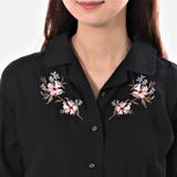 エステルビエラ開襟刺繍フレア袖シャツ | s.i.p | 詳細画像4 