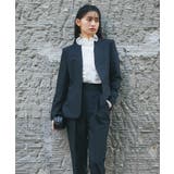 【自宅で洗える】 ノーカラージャケット&テーパードパンツ2点セット | SMILE ORCHID | 詳細画像13