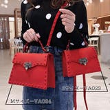 ファッショナブルなワンカラーのスタッズ付きバッグ ショルダーバッグ ハンドバッグ | 腕時計アパレル雑貨小物のSP | 詳細画像4