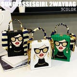 大人気サングラスガールの立体的な2WAYショルダーバッグ ハンドバッグ チェーン… | 腕時計アパレル雑貨小物のＳＰ  | 詳細画像1 