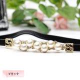 ブラック | 【10001】パールビジュー華奢ベルト | SneepDip