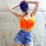 オレンジ | 【15957】フロントジップキャミ | SneepDip