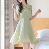 ミント | 【16739】開襟フレアワンピース | SneepDip
