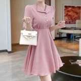 ピンク | 【16739】開襟フレアワンピース | SneepDip