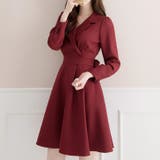 ワイン | 【16798】バックリボンジャケットワンピース | SneepDip