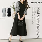 【16799】チェックスリーブロングワンピース | SneepDip | 詳細画像1 