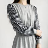 グレー | 【16799】チェックスリーブロングワンピース | SneepDip