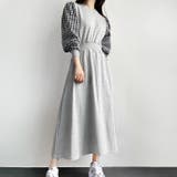 【16799】チェックスリーブロングワンピース | SneepDip | 詳細画像4 