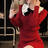 レッド | 【17248】ケーブルニット＆スカートSET	 | SneepDip