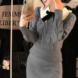 グレー | 【17248】ケーブルニット＆スカートSET	 | SneepDip