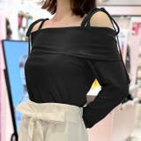 ブラック | 【17307】メロウフリルオフショルトップス | SneepDip