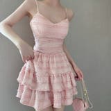 ピンク | 【17325】キャミ＆ティアードスカートSET	 | SneepDip
