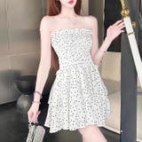 ホワイト | 【17344】ドットベアワンピース	 | SneepDip