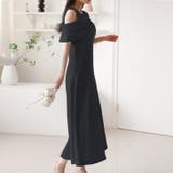 ブラック | 【17361】リボンオフショルロングワンピース	 | SneepDip