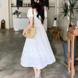 【17366】レースアップフラワーロングワンピース	 | SneepDip | 詳細画像3 