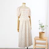 【17366】レースアップフラワーロングワンピース	 | SneepDip | 詳細画像5 