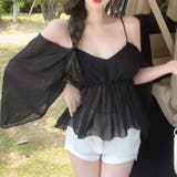 ブラック | 【17375】ハンギングスリーブキャミ	 | SneepDip