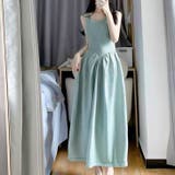 グリーン | 【17388】ニットキャミロングワンピース	 | SneepDip